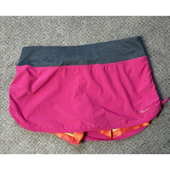 Nike Pants - Nike Dri-Fit Athletic Skort Skirt Medium Pink Ruched Tennis Pickleball Golf